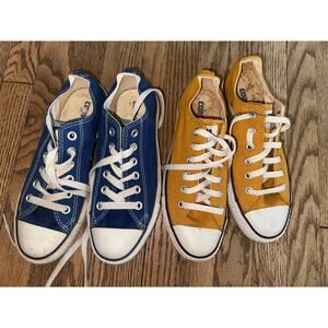 2 PAIRS VINTAGE UNWORN CONVERSE CHUCK TAYLORS SNEAKERS 5/7